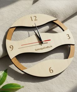 3wave Wooden Wall clock size : 12x12 inch