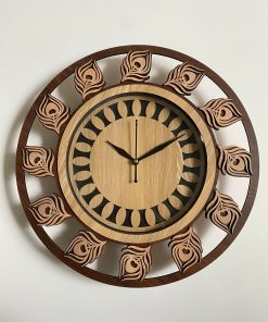 Wall Clock Wooden With Glass MTW 111 (SIZE 15.5*15.5)