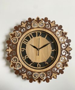 Wall Clock Wooden With Glass MTW 112 (SIZE 15.5*15.5)