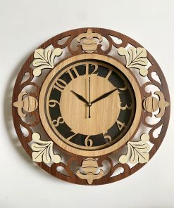 Wall Clock Wooden With Glass MTW 113 (SIZE 15.5*15.5)