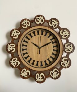Wall Clock Wooden With Glass MTW 115 (SIZE 15.5*15.5)