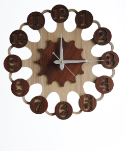 Wall Clock Wooden D14 (SIZE 12*12)