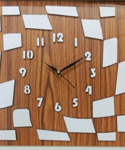 Wall Clock Wooden D49 (SIZE 12*12)