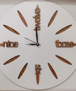 Wall Clock Wooden D52 (SIZE 12*12)