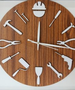 Wall Clock Wooden D53 (SIZE 12*12)