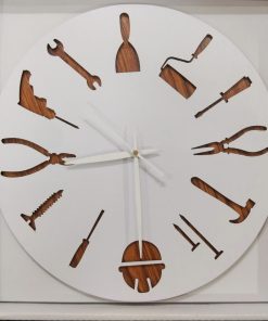 Wall Clock Wooden D54 (SIZE 12*12)