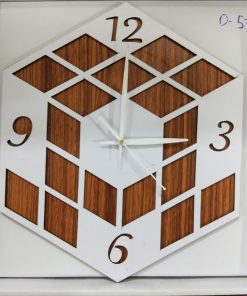 Wall Clock Wooden D58 (SIZE 12*12)