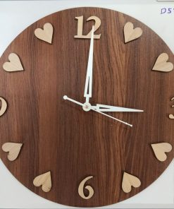 Wall Clock Wooden D60 (SIZE 12*12)