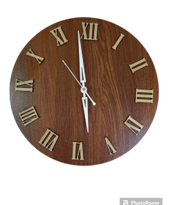 Wall Clock Wooden D65 (SIZE 12x12)
