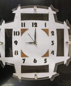 Wall Clock Wooden D63 (SIZE 12*12)