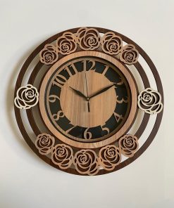 Wall Clock Wooden With Glass MTW 101 (SIZE 15.5*15.5)