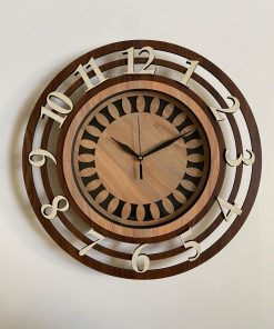 Wall Clock Wooden With Glass MTW 14 (SIZE 15.5*15.5)