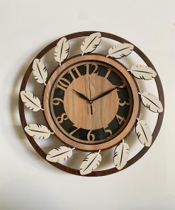 Wall Clock Wooden With Glass MTW 108 (SIZE 15.5*15.5)