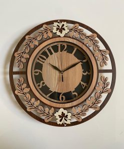 Wall Clock Wooden With Glass MTW 109 (SIZE 15.5*15.5)