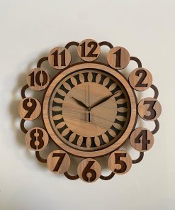 Wall Clock Wooden With Glass MTW 110 (SIZE 15.5x15.5)