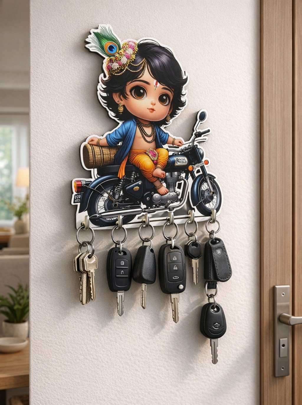 Krishna With Riding Bike 8x6 inch