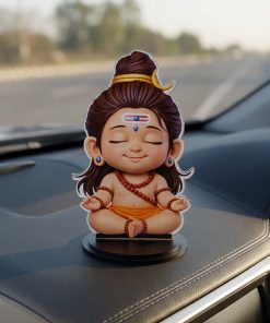 Alternative view of Baby Lord Shiva Idol | Cute Bal Shiva Murti for Home, Office & Car Dashboard, Two side Printed