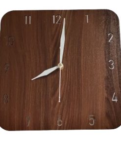 Wall Clock Wooden D38 (SIZE 12*12)