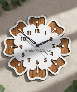 Flower 2Layer Wooden Wall clock size: 12x12inch