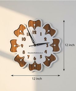 Alternative view of Flower 2Layer Wooden Wall clock size: 12x12inch