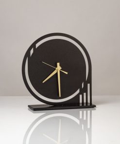 Modern Black Wooden Table Clock 22x16cm M1