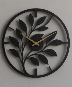 Flower Modern and Unique Wooden Minimalist Wall Clock for Livingroom, Bedroom size: 12x12inch