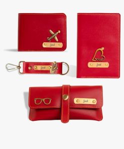 Alternative view of Personalized Men's Leather Gift Set - Wallet, Keychain, Eyewear & Passport Cover. 8Colors available