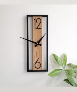 Modern and Unique Wooden Minimalist Wall Clock for Livingroom, Bedroom size: 12x5inch