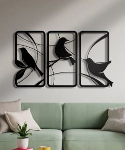 Alternative view of Wall Art Panel Frame | Birds of Paradise Design Wood Wall Decor size : 36x20 inch