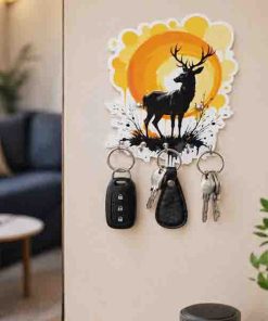 Dear Shape Key Holder Rack with 5 Hooks Size: 6x8inch