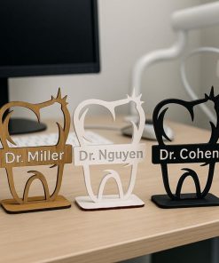 Personalized Gift: Custom Wooden Name Multi Sculpture, Dental Office Desk Decor