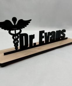 Name Plate Personalized Gift: Custom Wooden Name Office Desk Decor