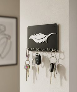 Feather KeyStand Wooden 6x8inch