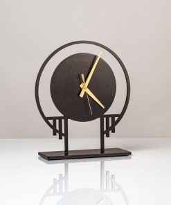 Modern Black Wooden Table Clock 22x16cm M2
