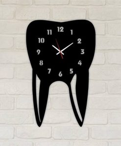 Tooth Shaped Wall Clock, Dentist Wall Clock 12x8inch