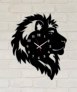 Lion Shaped Wooden Wall Clock, Dentist Wall Clock 12x12inch