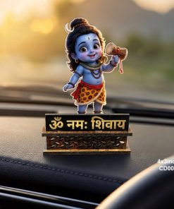 Car Dashboard Decore Two Side Printed Cute baby Shiva Car Dash Idols size: 4x3inch, CD009