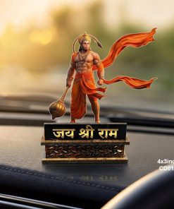 Car Dashboard Decore Two Side Printed Hanumanji JayshreeRam Car Dash Idols size: 4x3inch, CD012