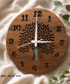 Tree of Life Wooden Wall Clock 12x12inch WWC016