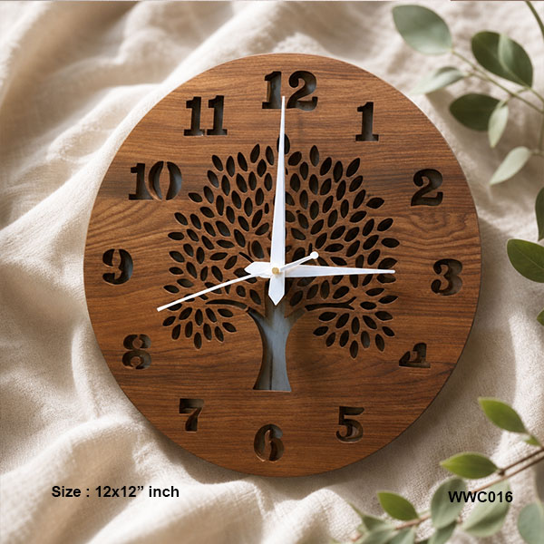 Tree of Life Wooden Wall Clock 12x12inch WWC016