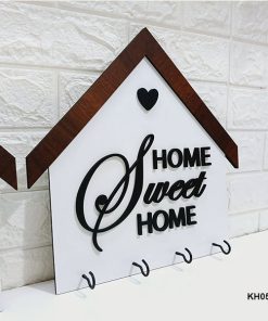 White brown Sweet Home Key Holder size: 6x8inch , KH052