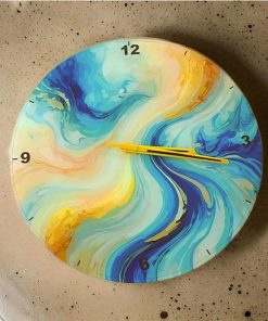 Acrylic Marble Uv printed Wall Clock12x12 Inch (U0001)