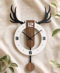 Deer Antler Wall Clock 12x12inch wwc103
