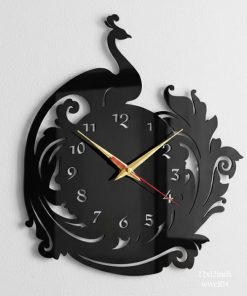 Peacock Wall Clock 12x12inch wwc104