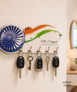 India flag with Chakra Key Holder size: 6x8inch , KH061