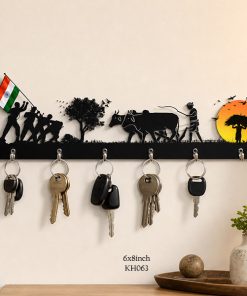 Indian Farmer = Army Key Holder size: 6x8inch , KH063