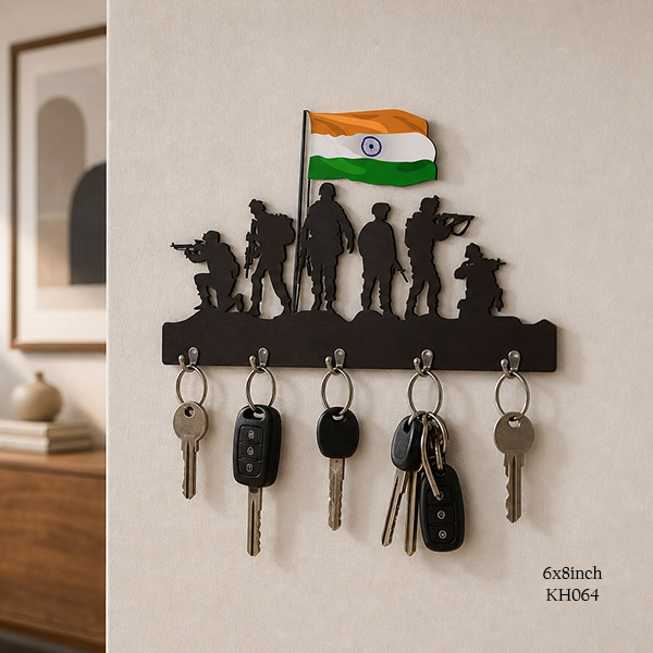 Indan Army Key Holder size: 6x8inch , KH064