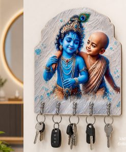 Krishna Sudama Dosti  Key Holder size: 6x8inch , KH069