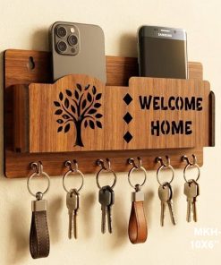 Welcome Tree  Mobile Key Holders Wooden size: 10x6inch MKH002