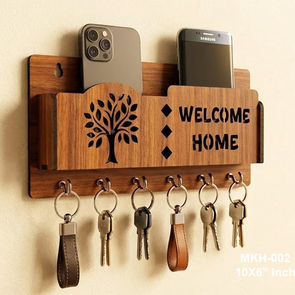 Welcome Tree  Mobile Key Holders Wooden size: 10x6inch MKH002